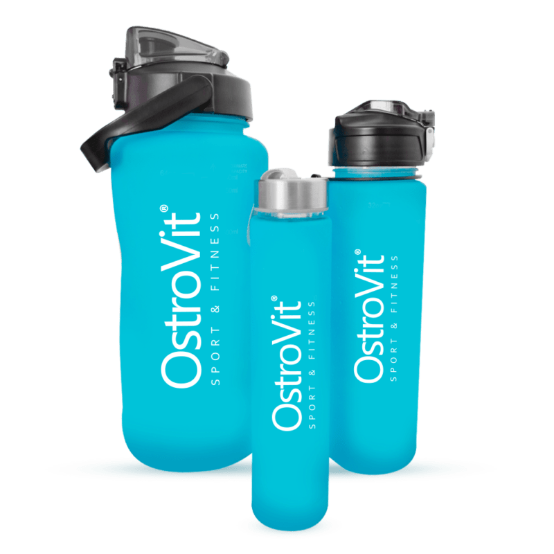 OstroVit Wasserflaschen 2000 ml + 900 ml + 500 ml blau