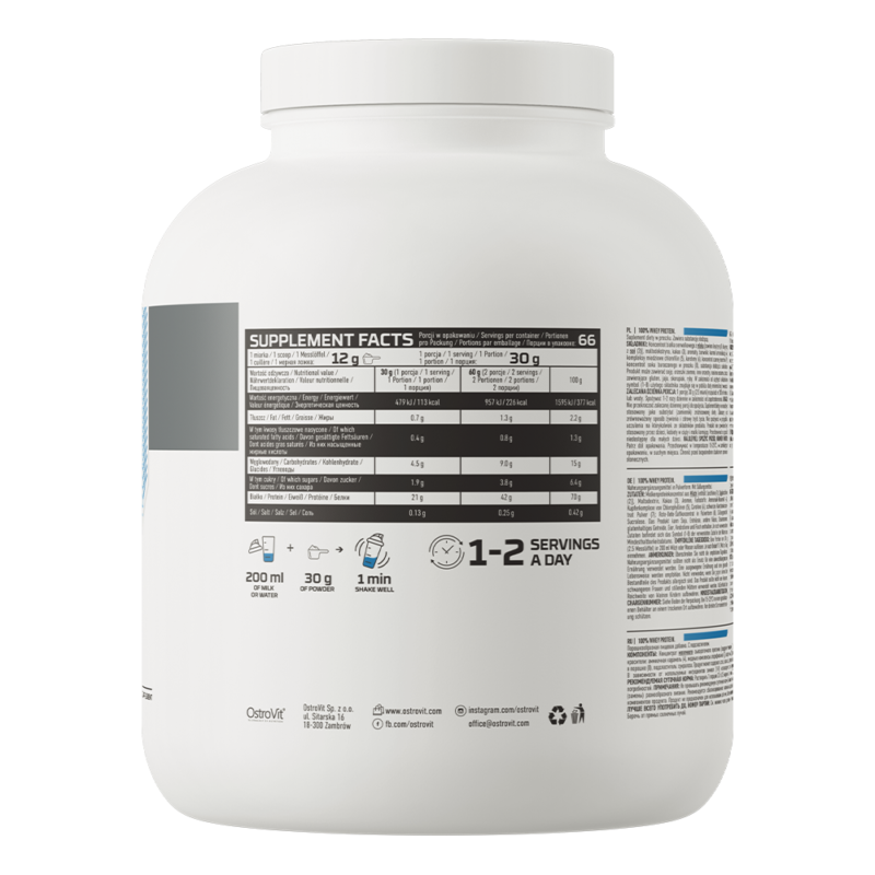 OstroVit 100% Whey Protein 2000 g Schokoladentraum – Bild 3