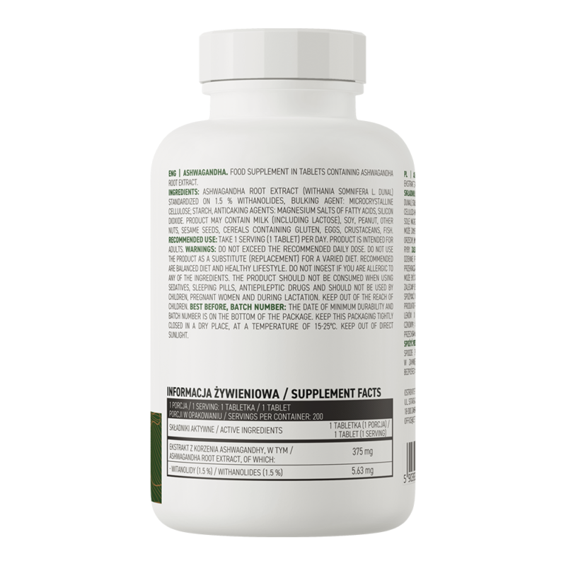 OstroVit Ashwagandha VEGE 200 Tabletten – Bild 3