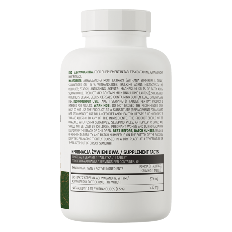 OstroVit Ashwagandha VEGE 90 Tabletten – Bild 3