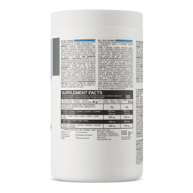 OstroVit BCAA + Glutamin 500 g Zitrone – Bild 4