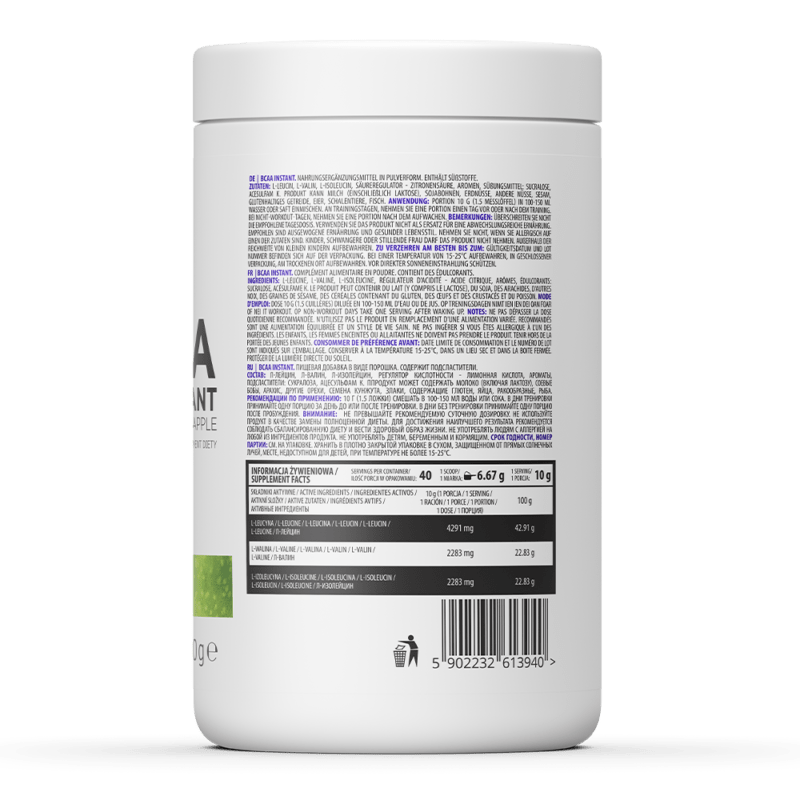 OstroVit BCAA Instant 400 g Grüner apfel – Bild 3