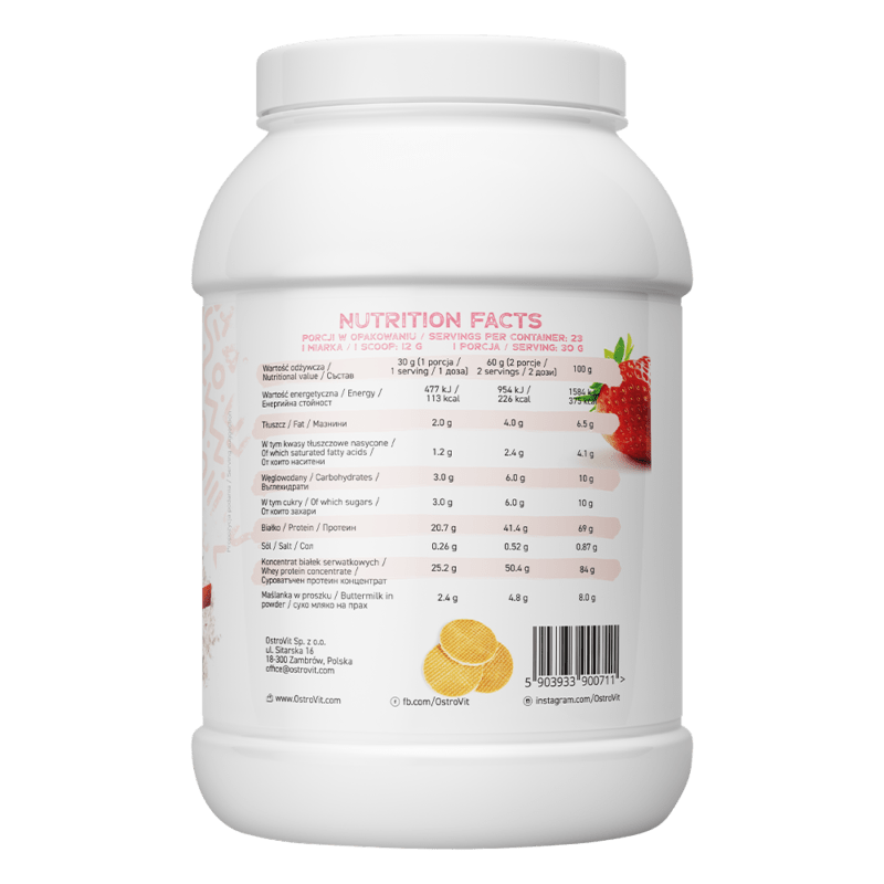 OstroVit Delicious WHEY 700 g Erdbeerwaffeln – Bild 2