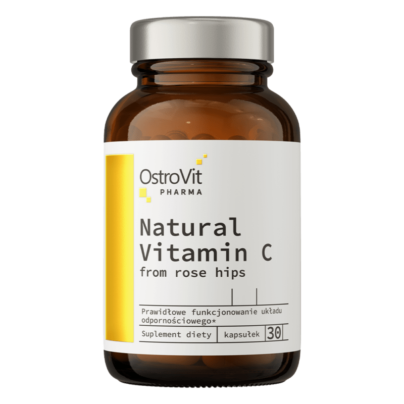 OstroVit Pharma Natürliches Vitamin C aus Wildrose 30 Kapseln