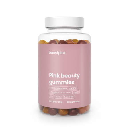 GymBeam Pink Beauty gumivitamin - BeastPink