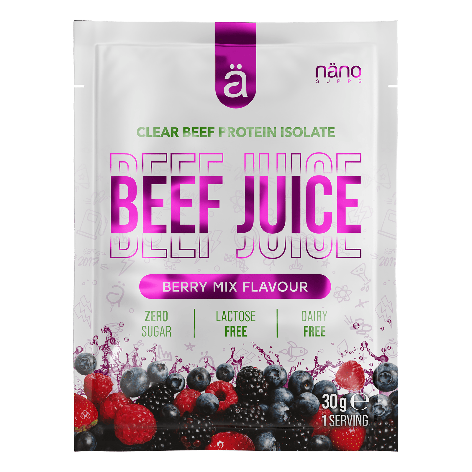 Nanosupps Beef Juice Berry mix 30g