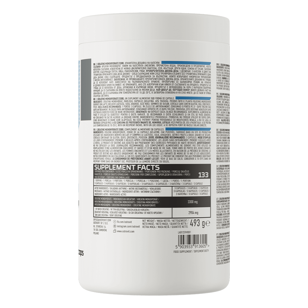 OstroVit Creatine Monohydrate 3300 mg (400 caps) - Image 3