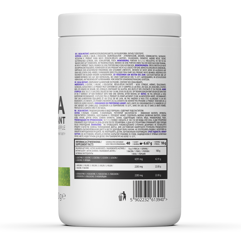 OstroVit BCAA Instant 400 g Zöldalma - Image 3